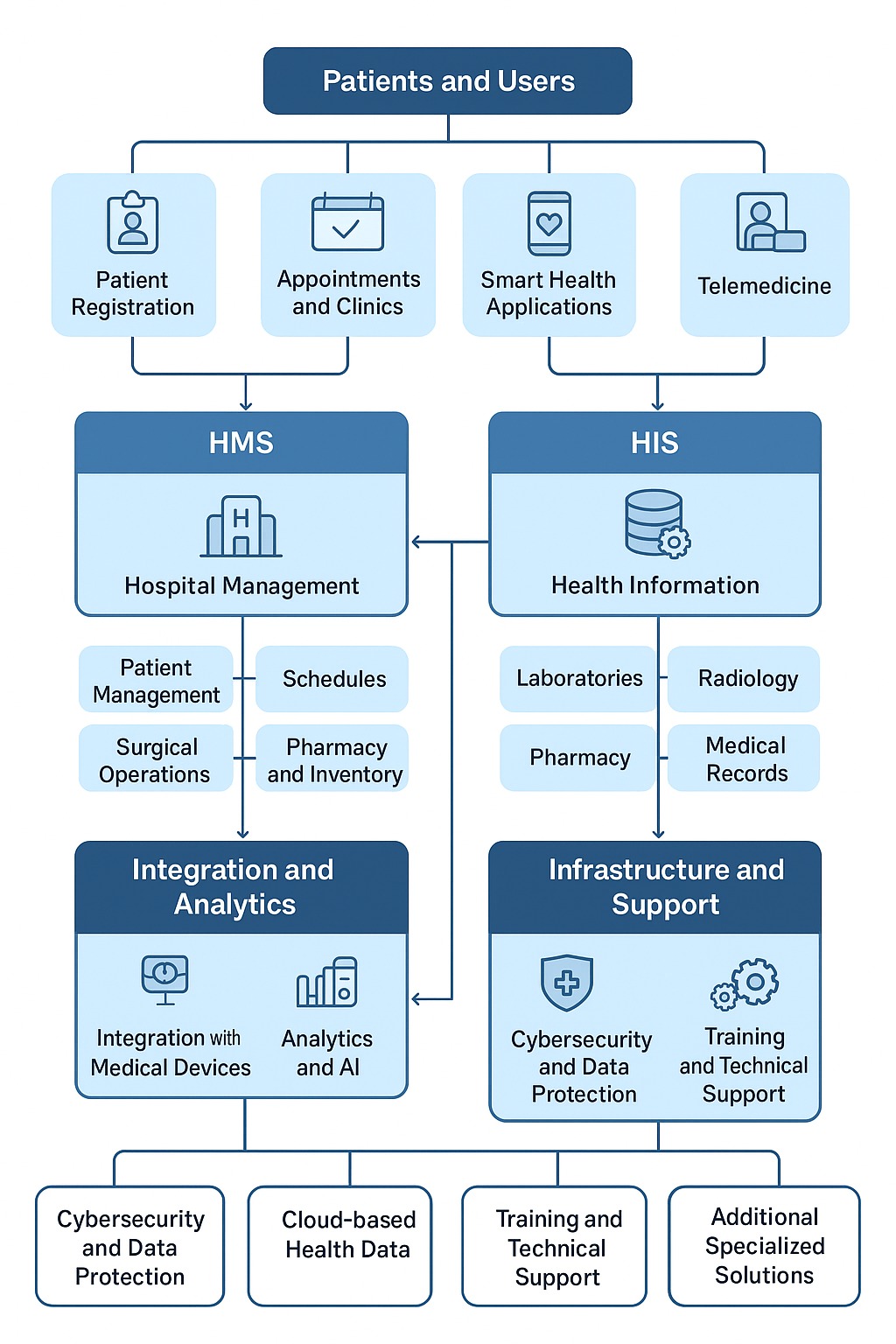 هيكل نظم المعلومات الصحية